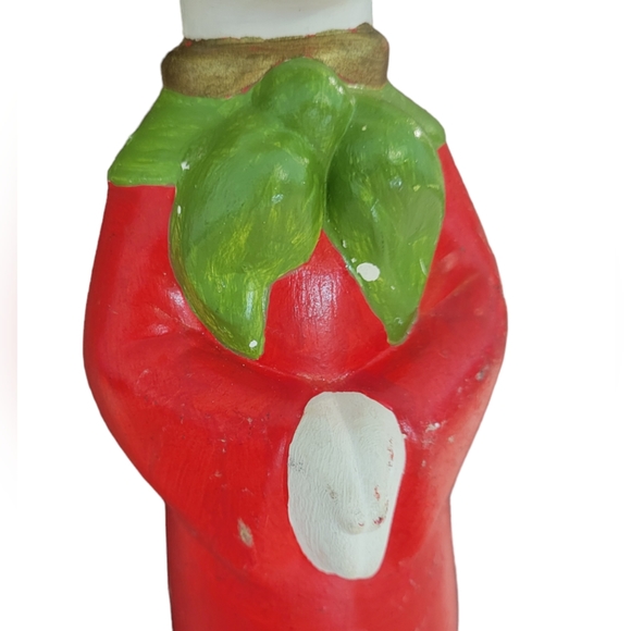 Vintage 70s Painted Ceramic Choir Girl With Pigtails Christmas Decor - Picture 3 of 10